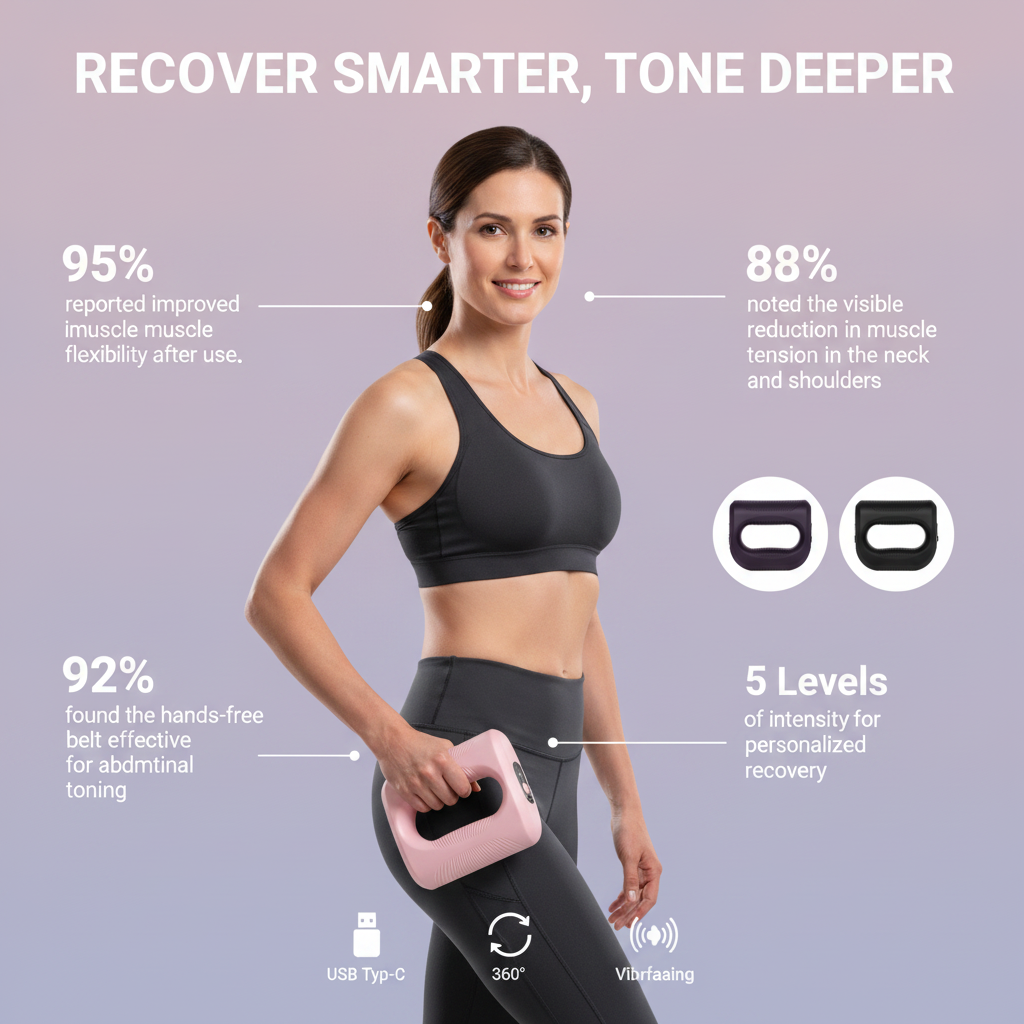 Body Fascia Ring - Wireless Massage Device with Belt - 5 Levels for Abdomen Thighs Hips Neck Shoulders - Fat Burner Women Athletes Elderly