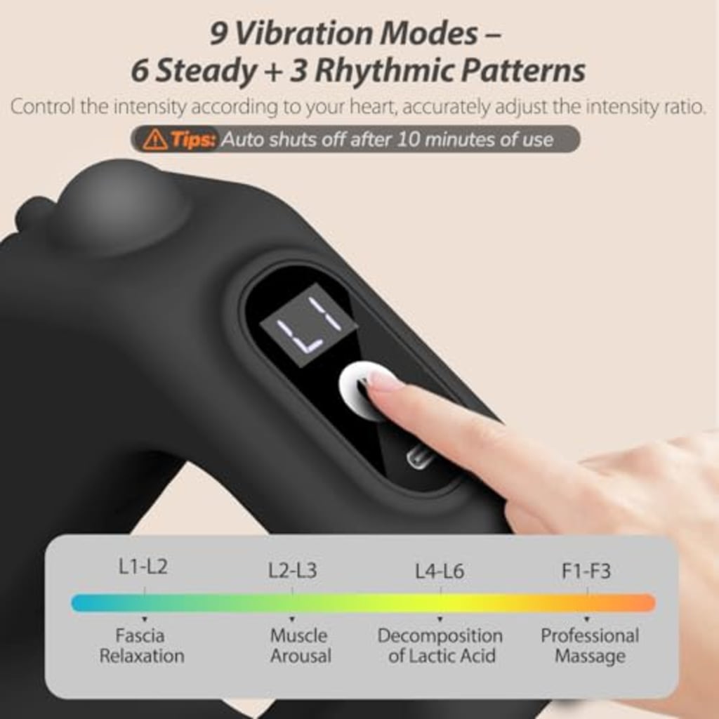 Small Lightweight Vibration Plate Portable R10, Exercise Shaker Machine with Massager Function, Cordless and Mini, Full Body Fascia Ring with Belt, 3 Modes & 6 Intensities, Black