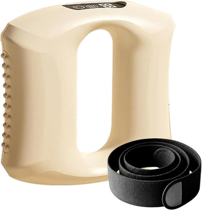 Anillo de fascia para grasa del vientre, masajeador de fascia recargable, placa de vibración de 5 modos, máquina quemadora de grasa del vientre de 99 niveles con cinturón ajustable para el hogar