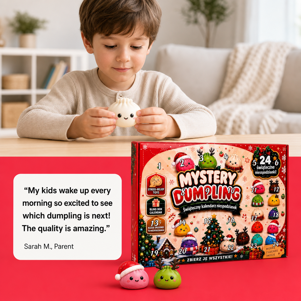 2026 Dumpling Advent Calendar, 24 Squishy for Christmas